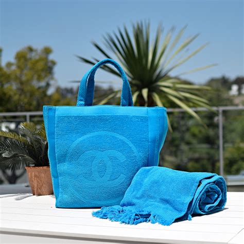 chanel beach towel price|Chanel terry cloth beach bag.